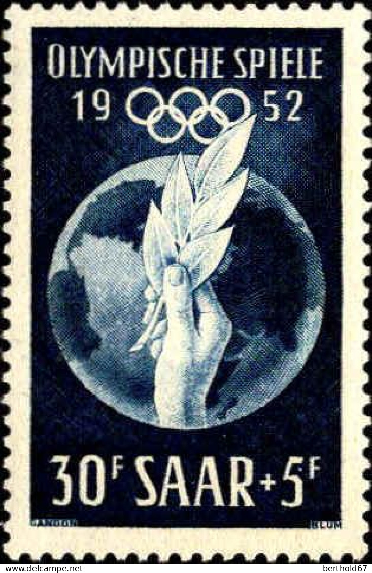 Sarre Poste N* Yv:302 Mi:315 Olympische Spiele (Trace De Charnière) - Unused Stamps