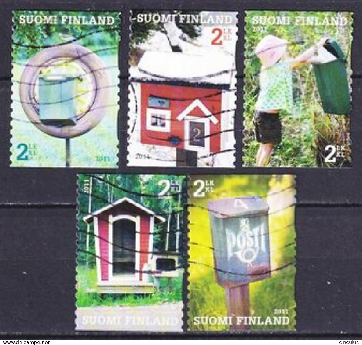 2011. Finland. Mail Boxes. Used. Mi. Nr. 2080-84 - Used Stamps