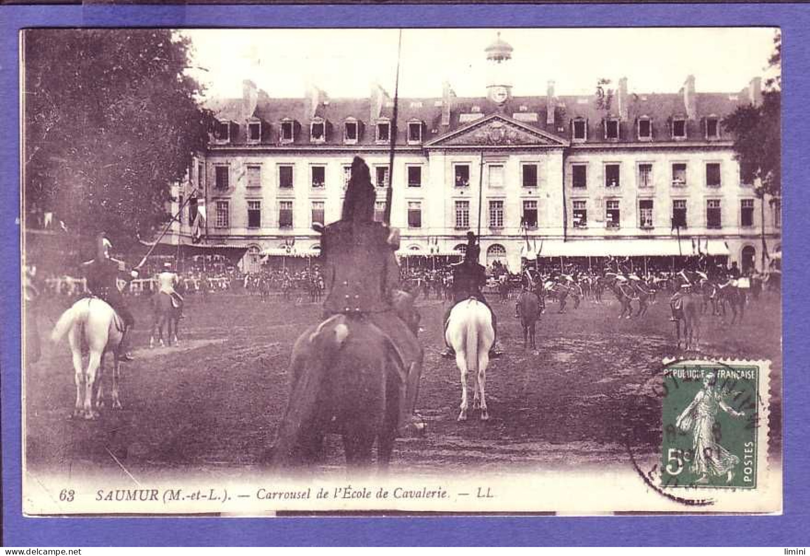 49 - SAUMUR - CARROUSEL De L''ÉCOLE De CAVALERIE - ANIMÉE - ATTELAGE - ' - Saumur