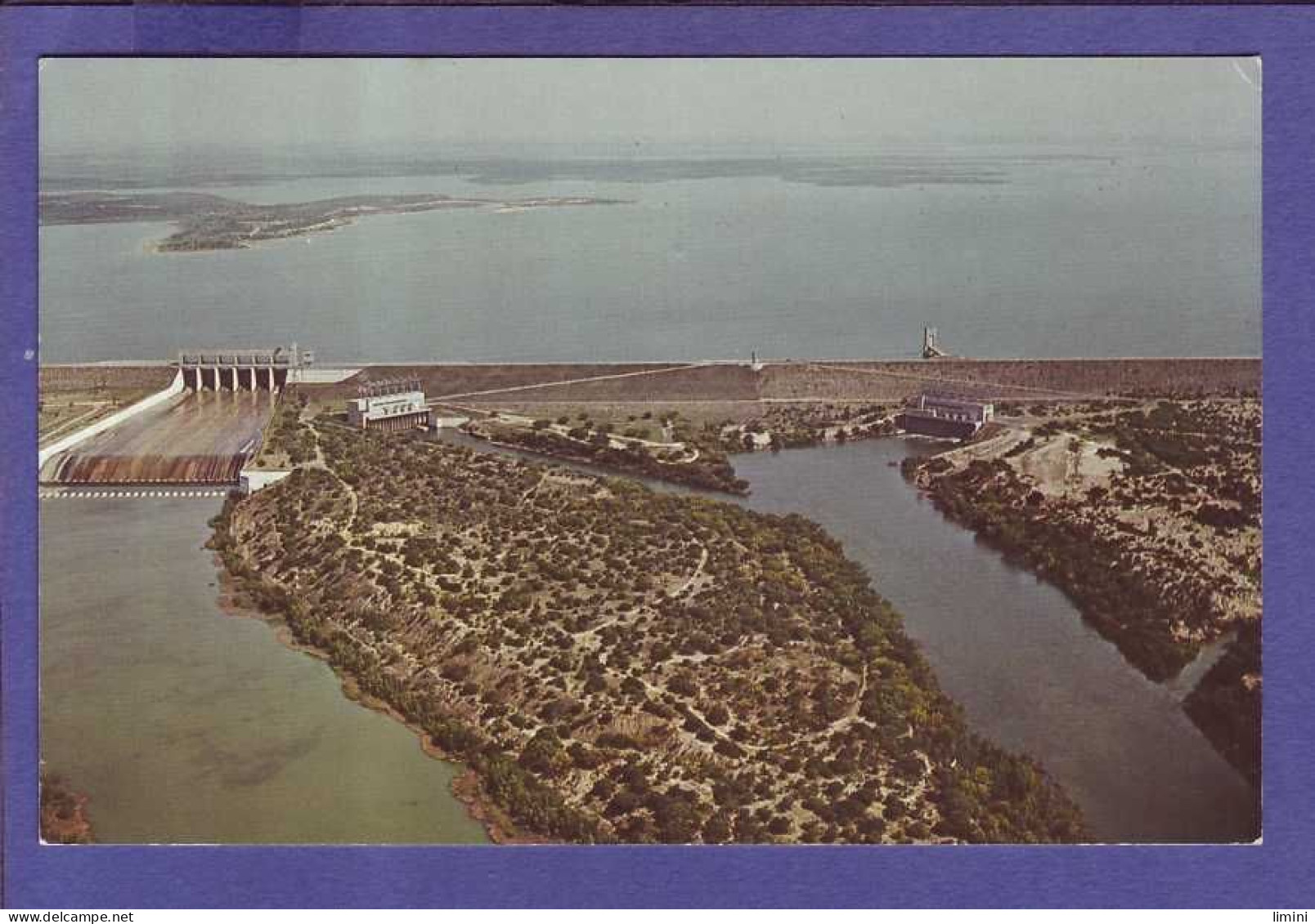 ÉTATS UNIS - LAREDO TEXAS - FALCON DAM AND FALCON LAKE ON THE RIO GRANDE SEEN FROM THE AIR LOOKING NORTH -  - Laredo