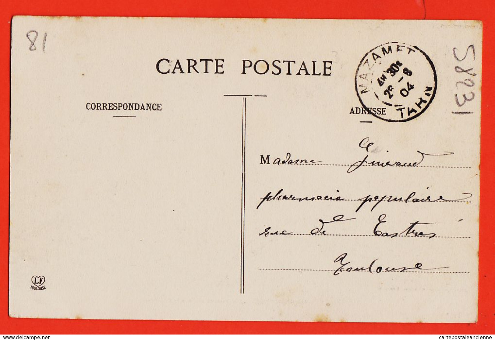 38880 / ⭐ SAINT-AMANS-SOULT Tarn Promenade Eglise 1904 à GUIRAUD Pharmacie Populaire Rue Castres Toulouse-LABOUCHE 230 - Other & Unclassified