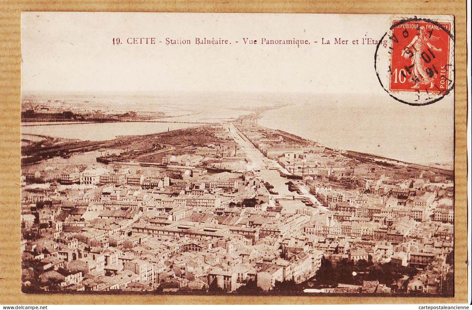 38523 / ⭐ CETTE Sète Station Balnéaire Vue Panoramique La Mer Etang 1915 à Antoinette CARTIER Gare Espéraza Edi S. 1 - Sete (Cette)