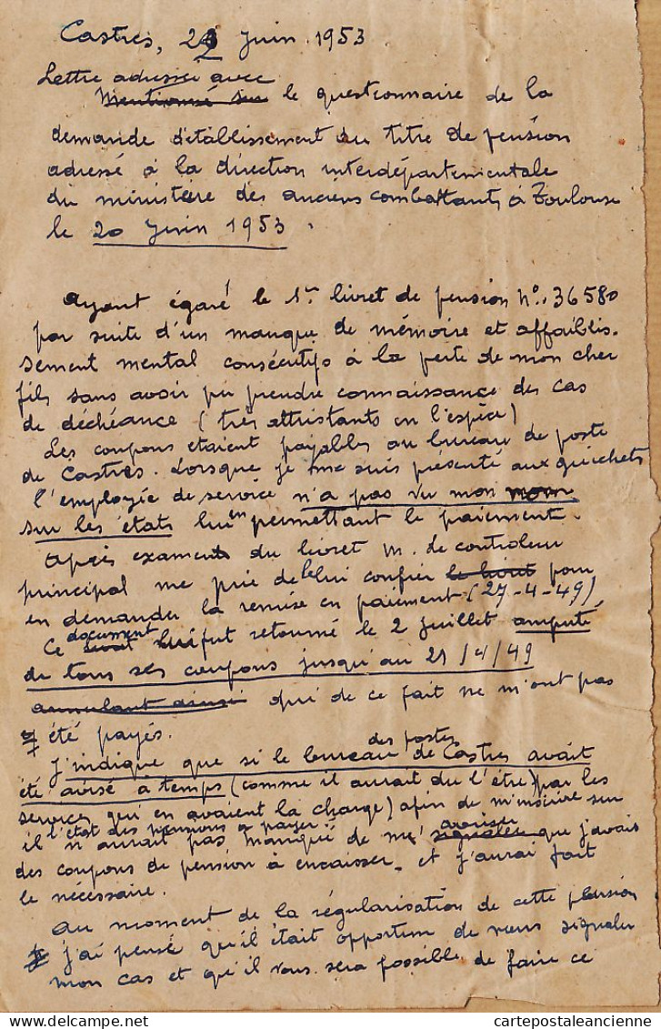 38859 / ⭐ ♥️ Rare CASTRES Tarn Soldat Jean BAÏSSE Mort FRANCE 20.11.1944 + 8 Doc. dont Demande Restitution Dépouille