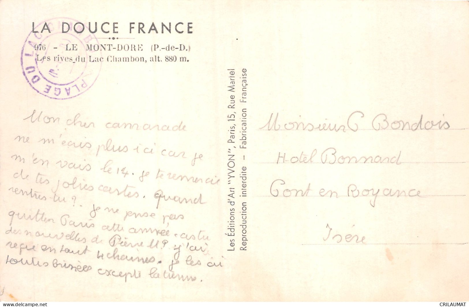 63-LE MONT DORE-N°5137-H/0185 - Le Mont Dore