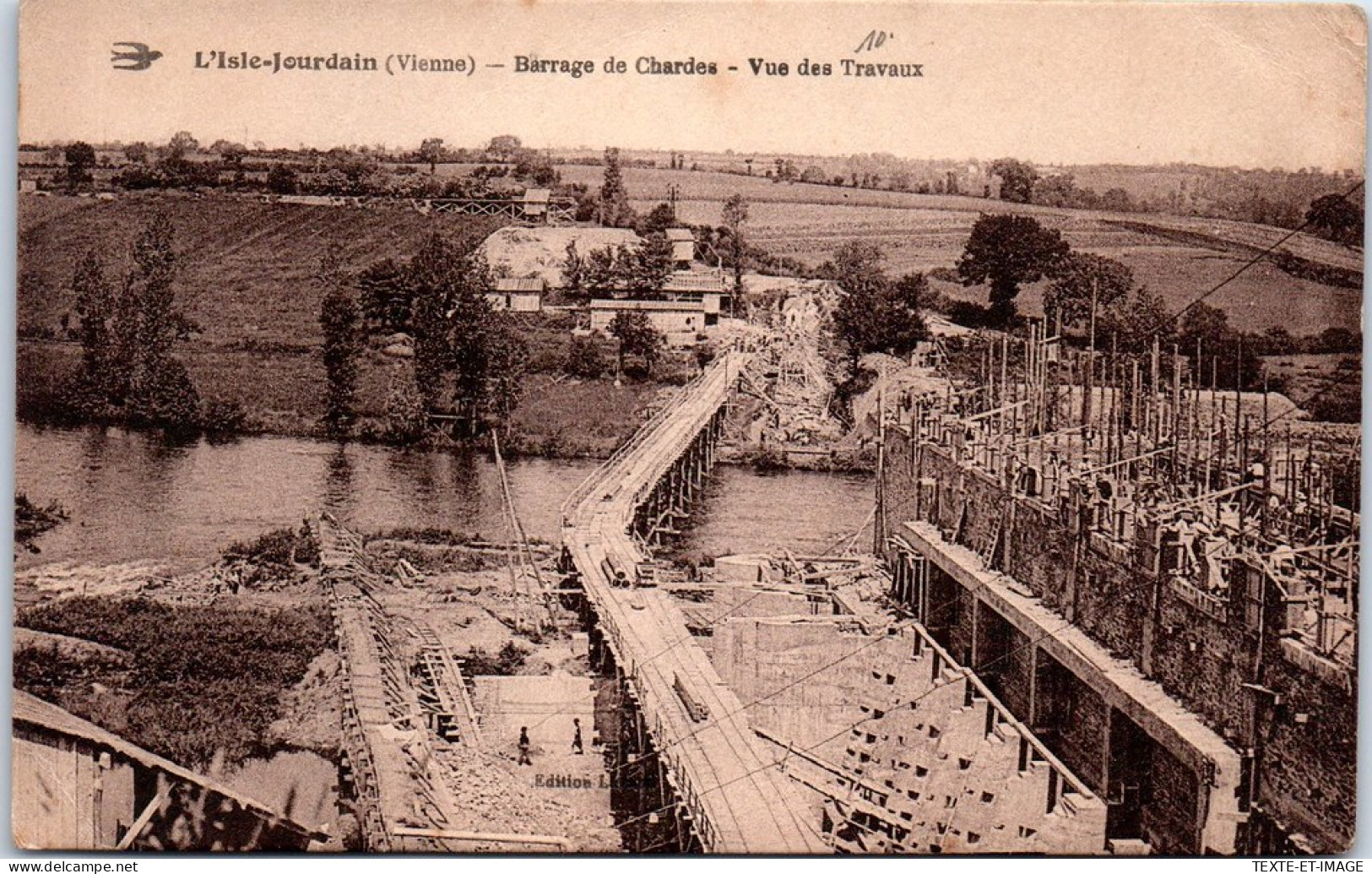 86 L'ISLE JOURDAIN - Barrage De La Roche En Construction  - L'Isle Jourdain