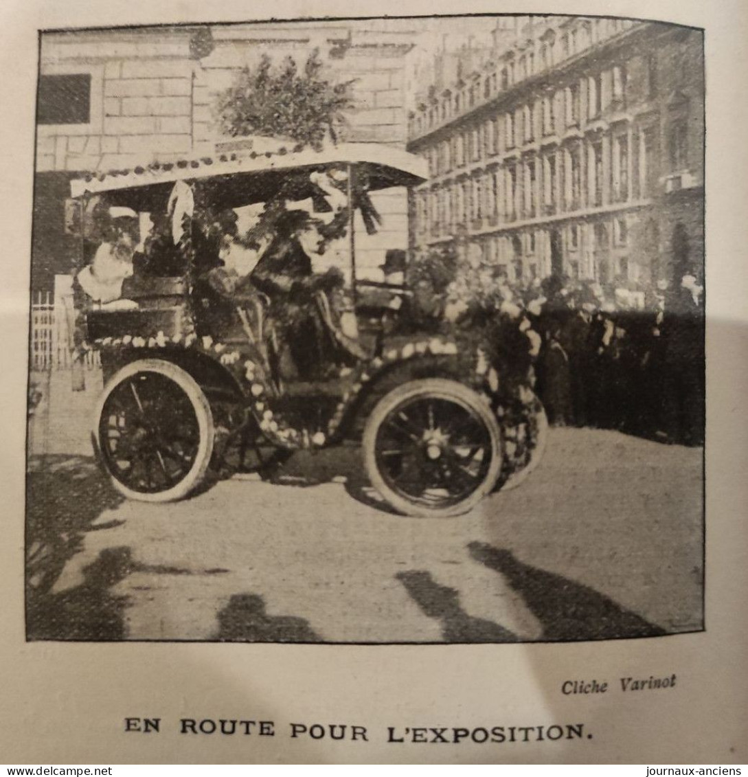 1900 AUTOMOBILES EXPOSITION UNIVERSELLE BARONNE VAN ZUYLEN - L'AUTOMOBILE CLUB - Revue " SOLEIL DU DIMANCHE " - 1900 - 1949