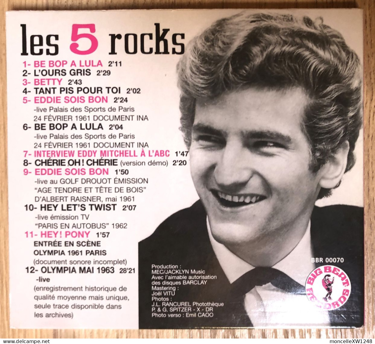 Les 5 Rocks (... Chaussettes Noires) - CD 1er Enregistrement L'ours Gris (1960) - Collectors