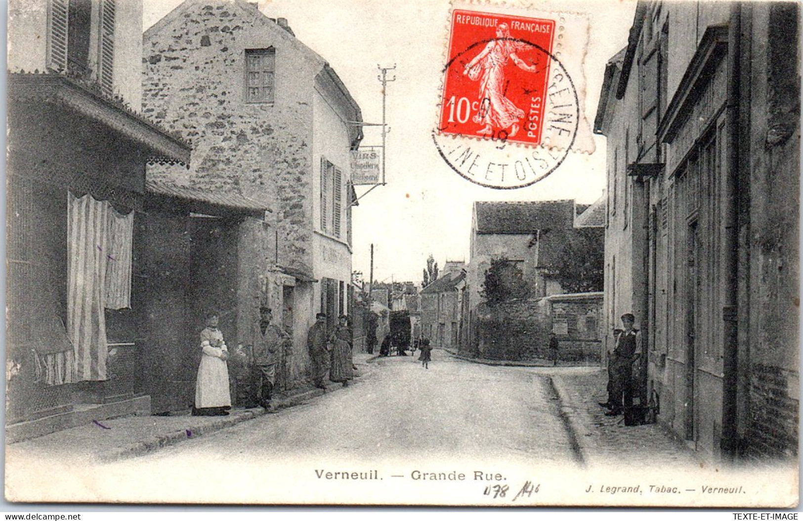 78 VERNEUIL - Vue De La Grande Rue  - Verneuil Sur Seine