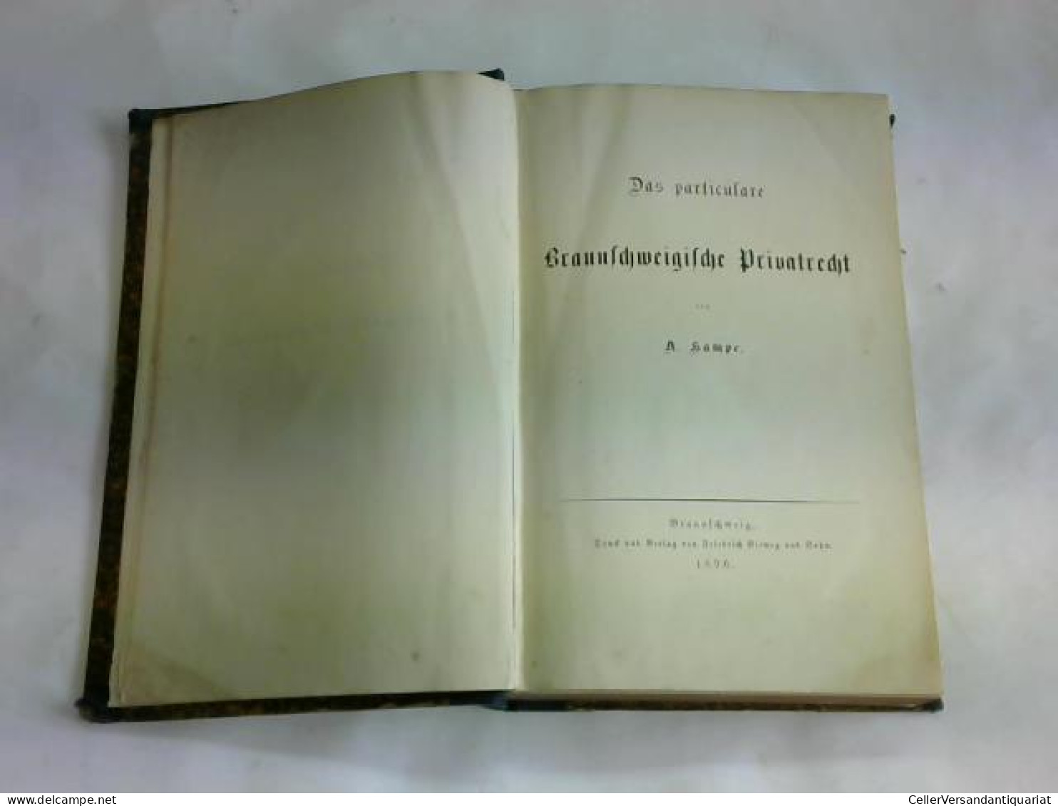 Das Particuale Braunschweigische Privatrecht Von Hampe, A. - Sin Clasificación