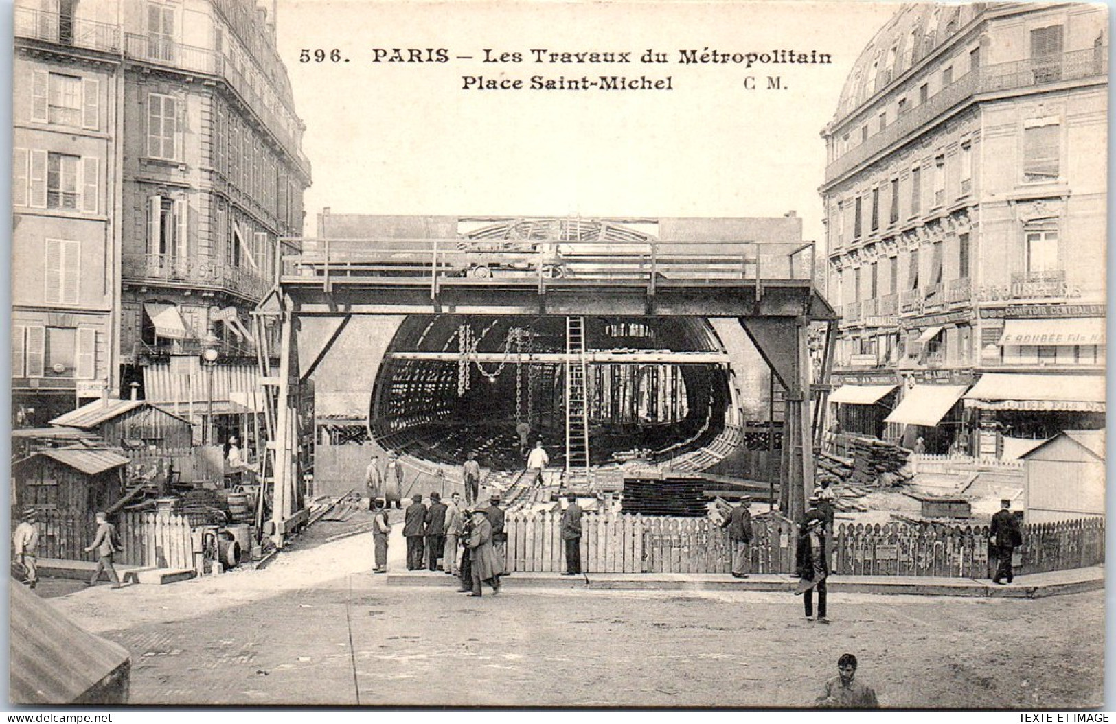 75006 PARIS - Construction Du Metro Place Saint Michel. - Distrito: 06