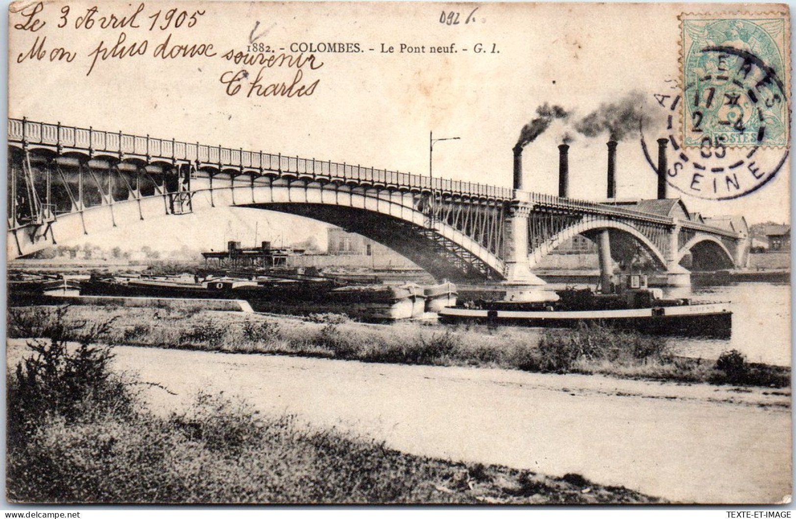 92 COLOMBES - Vue Sur Le Pont Neuf. - Colombes
