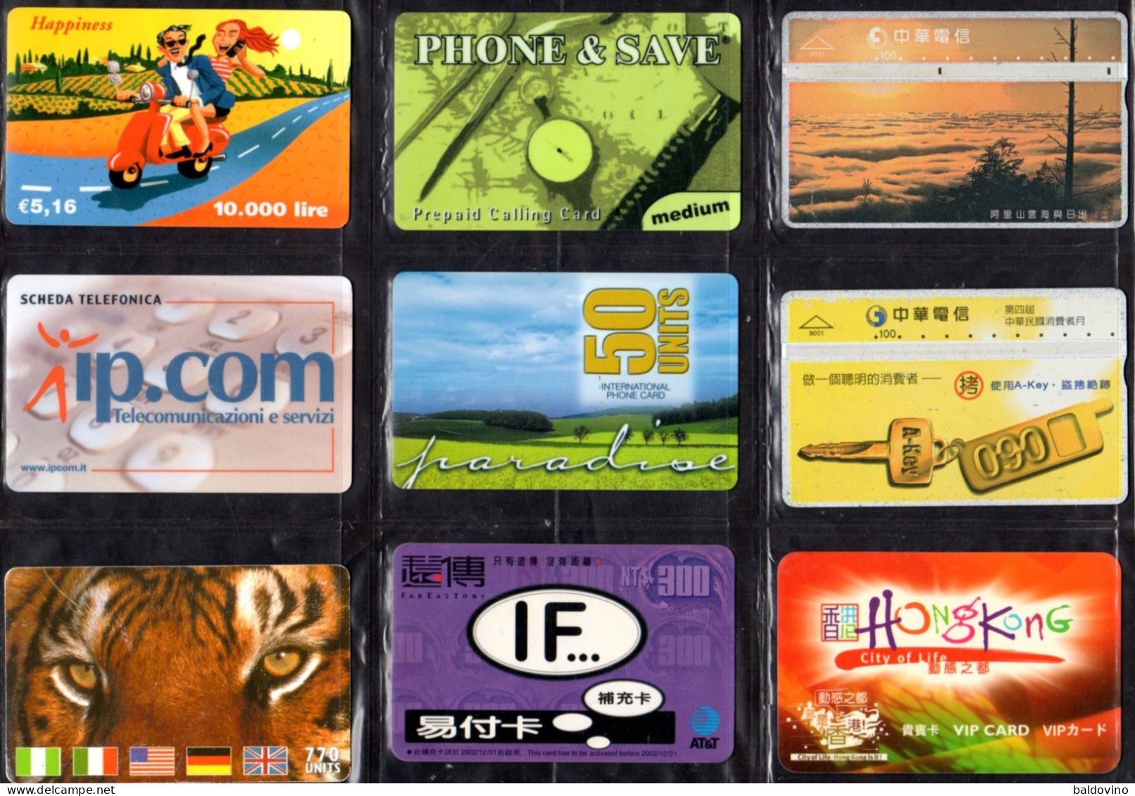 Lotto 9 Schede Prepagate Internazionali (vedi Descrizione) - [2] Sim Cards, Prepaid & Refills