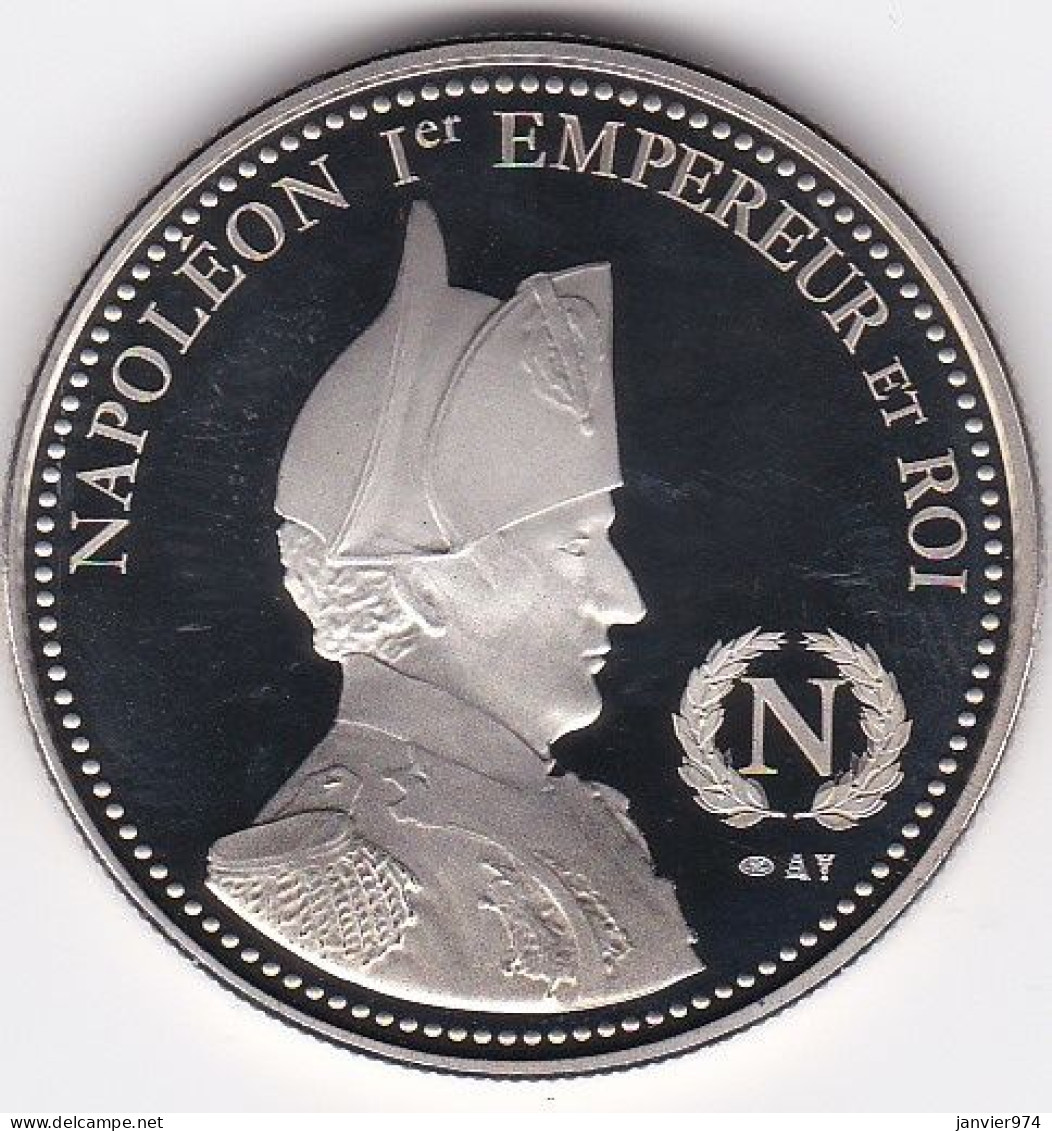 Medaille Colorisée . Napoleon I. Bataille D'Essling 21-22 Mai 1809 En Cupronickel , Dans Sa Capsule , FDC - Other & Unclassified