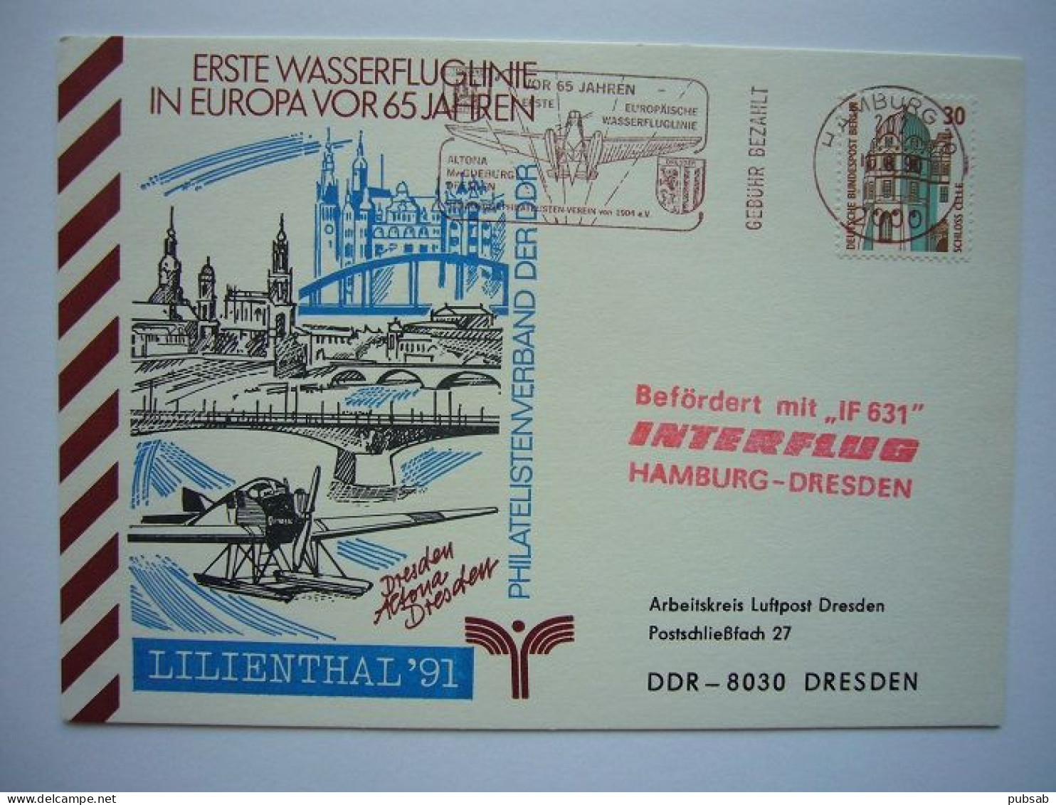 Avion / Airplane / INTERFLUG / Junkers F 13 / Erste Wasserfluglinie In Europa - 1919-1938: Between Wars