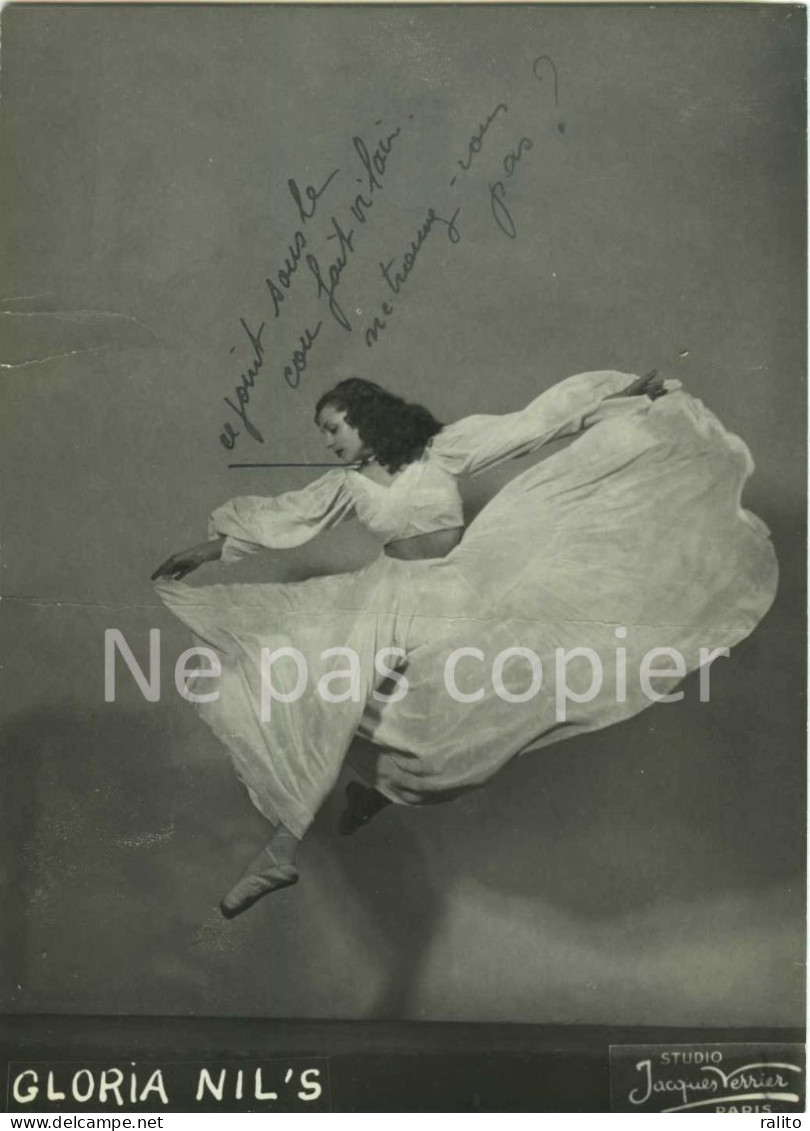 GLORIA NIL'S Vers 1940 Danse Voiles Photo Jacques VERRIER Retouche Retoucheur - Autres & Non Classés