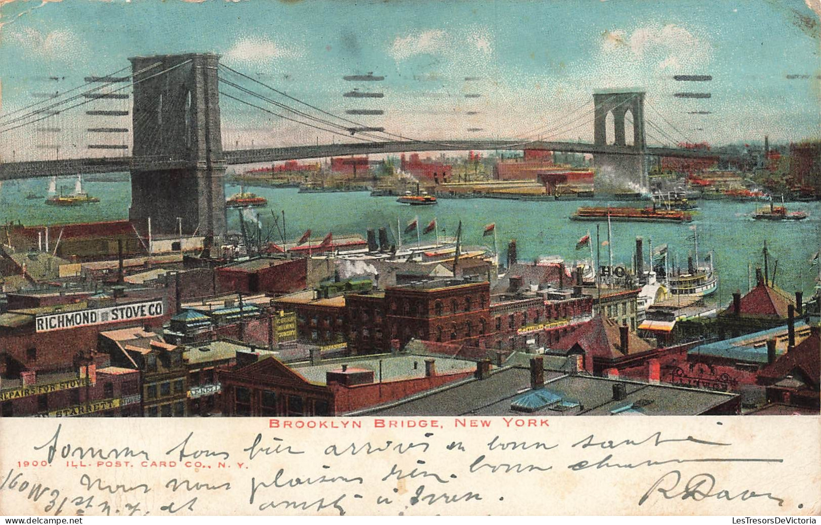 ETATS-UNIS - New York City - Brooklyn Bridge - Vue Générale - Carte Postale Ancienne - Brooklyn