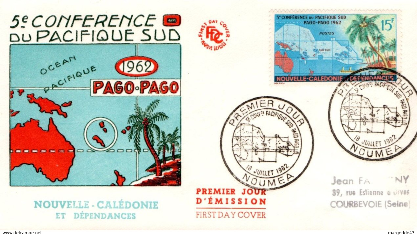 NOUVELLE CALEDONIE  LOT DE 59 FDC DIFFERENTES