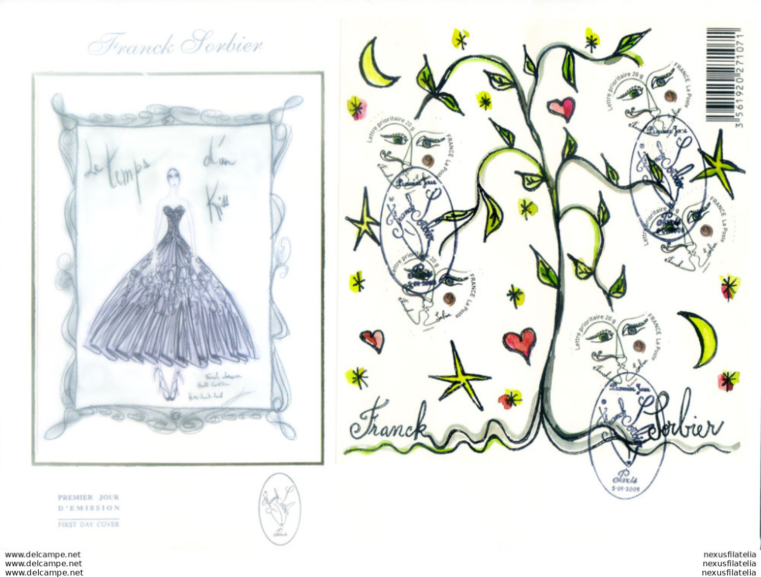 San Valentino 2008. Franck Serbier. FDC. - Andere & Zonder Classificatie