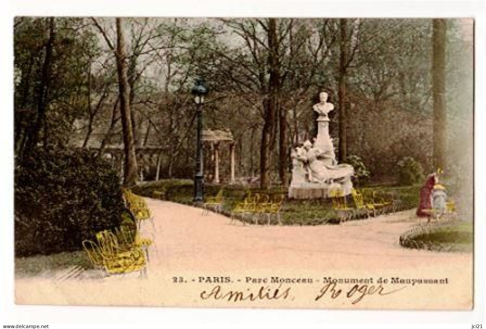 75 PARIS - " PARC MONCEAU - MONUMENT DE MAUPASSANT " (709)_CP333 - Statues