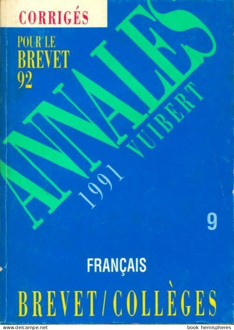 Français Brevet 3e 1991 (1990) De Collectif - 12-18 Jaar