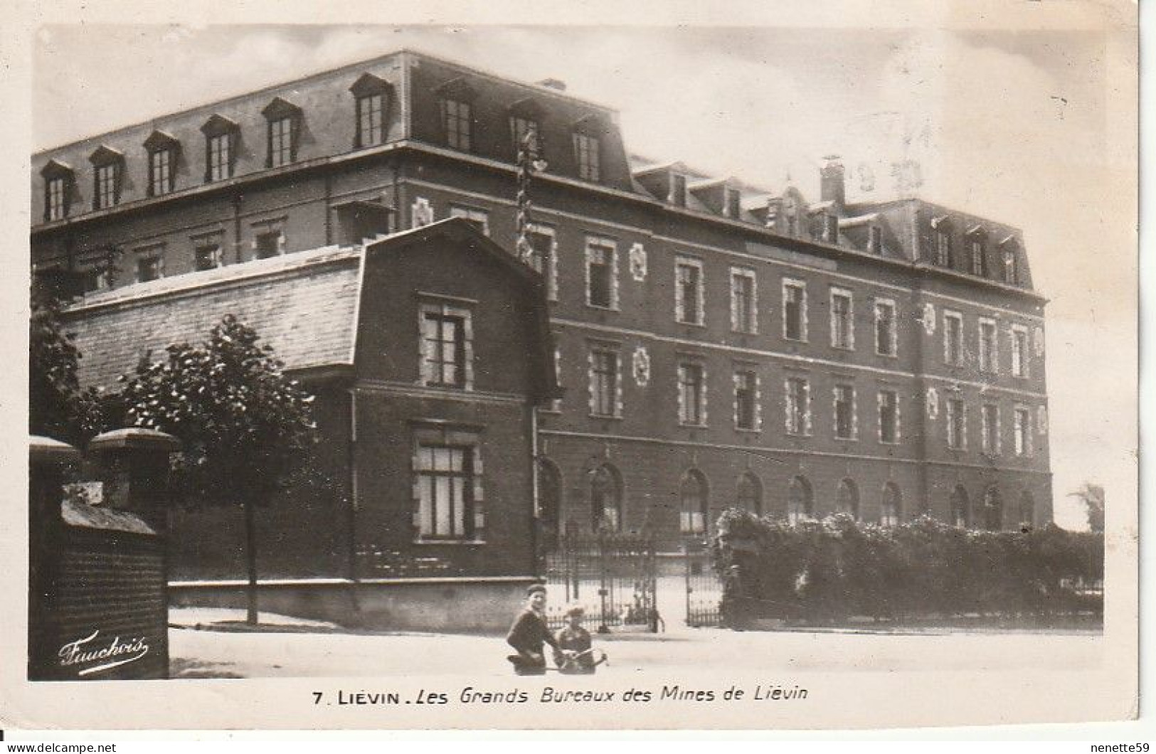 62 LIEVIN - Carte Photo - Les Grands Bureaux Des Mines De Liévin - Lievin