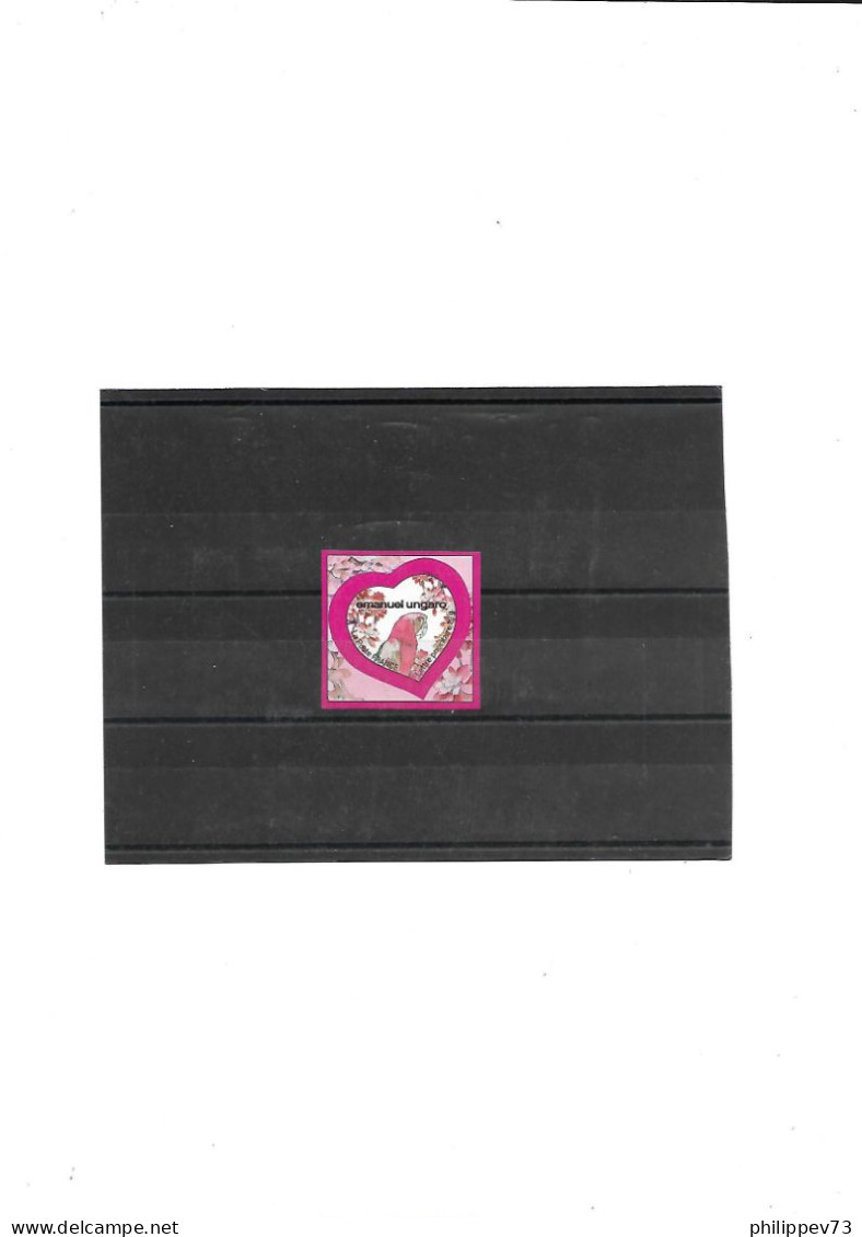 TP Autoadhésif  St Valentin Coeurs 2009 De La Maison De Couture Emanuel Ungaro  N°265  Année 2009 N** Support Blanc - Unused Stamps