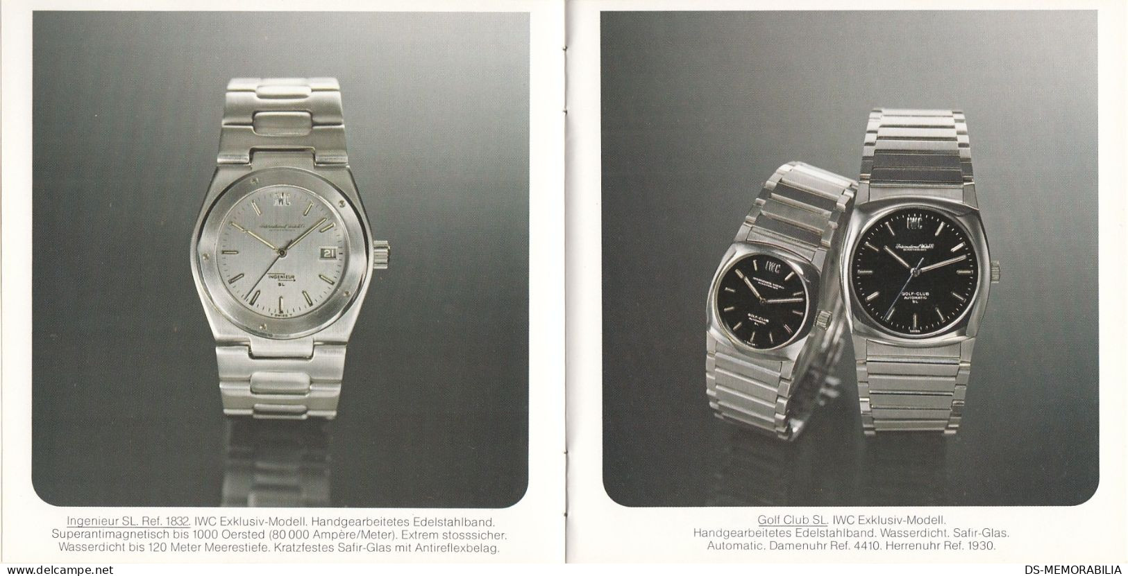 Vintage 1976 IWC Schaffhausen Catalogue & Price List Collection SL - Watches: Top-of-the-Line