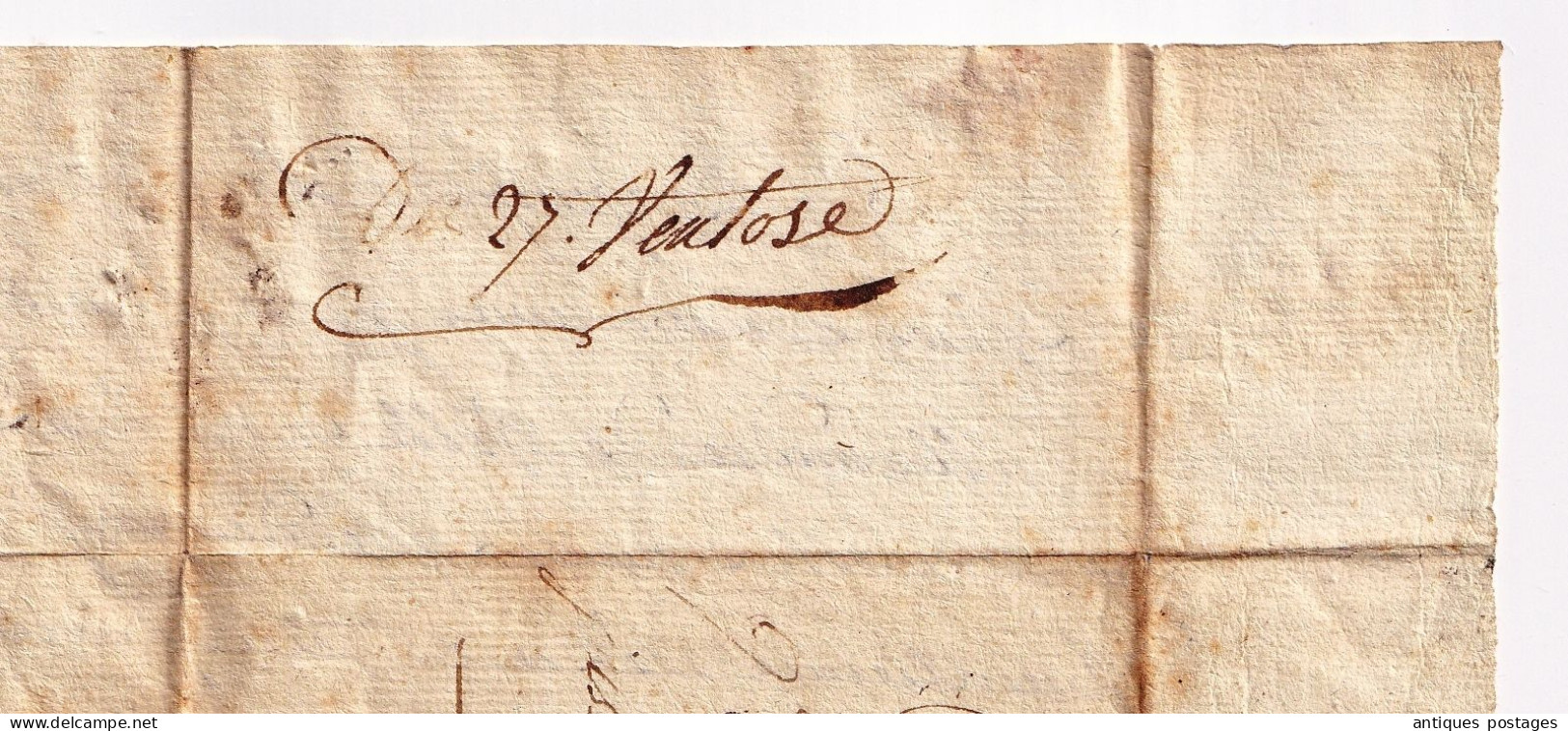 Lettre Directoire 27 Ventôse An VI Draguignan Var pour Paris - 17 Mars 1798 - Huile Olive Oil