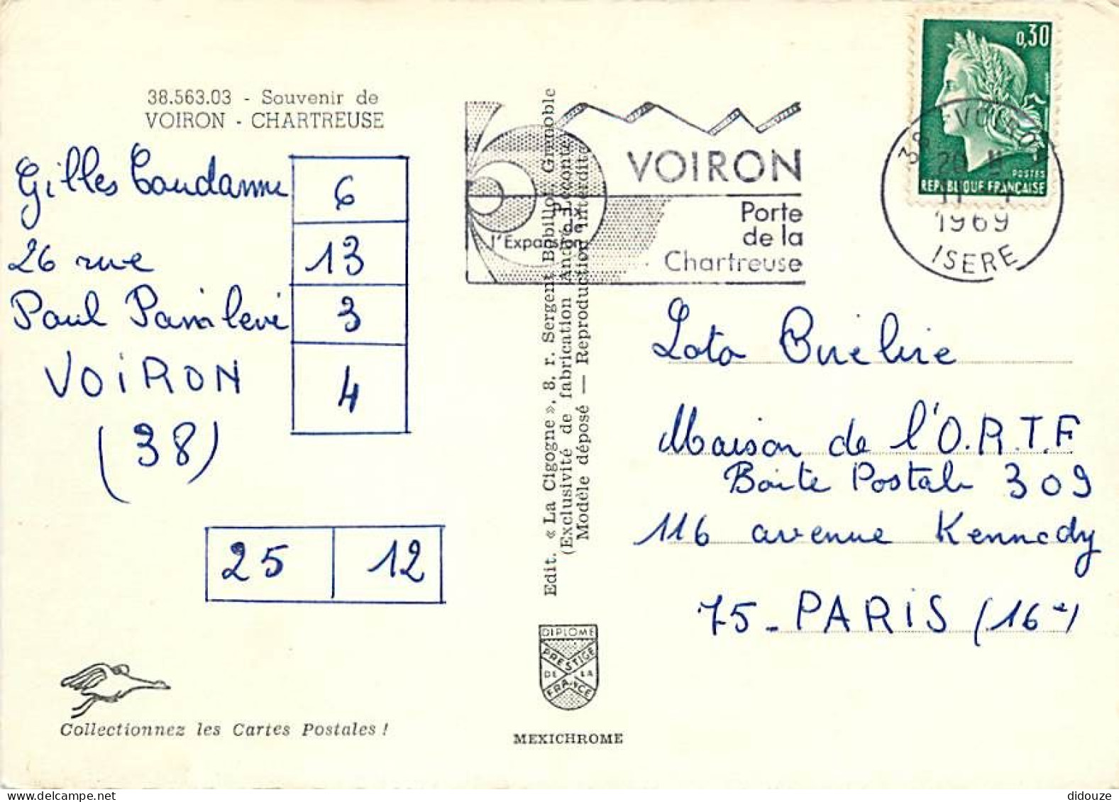 38 - Voiron - Multivues - Blasons - Flamme Postale De Voiron - CPM - Voir Scans Recto-Verso - Voiron