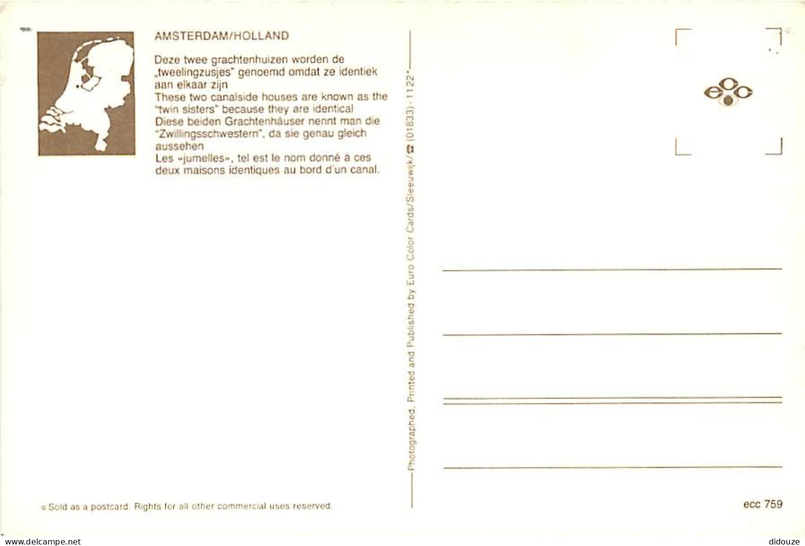 Pays-Bas - Nederland - Amsterdam - CPM - Voir Scans Recto-Verso - Amsterdam