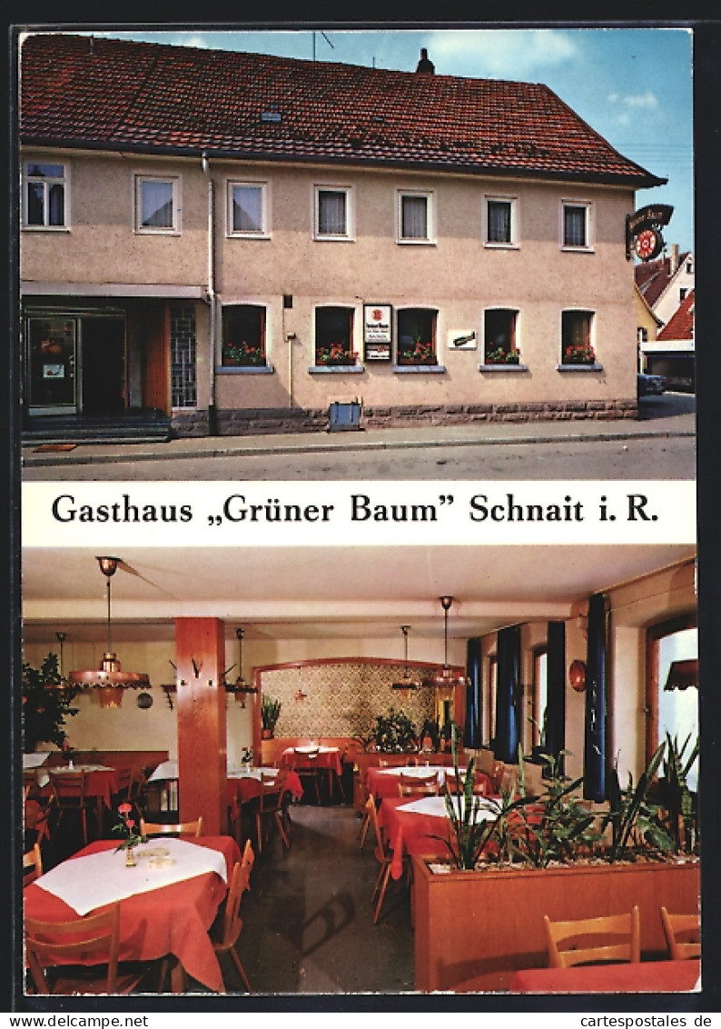 AK Schnait I. R., Gasthaus Grüner Baum, Innenansicht  - Autres & Non Classés