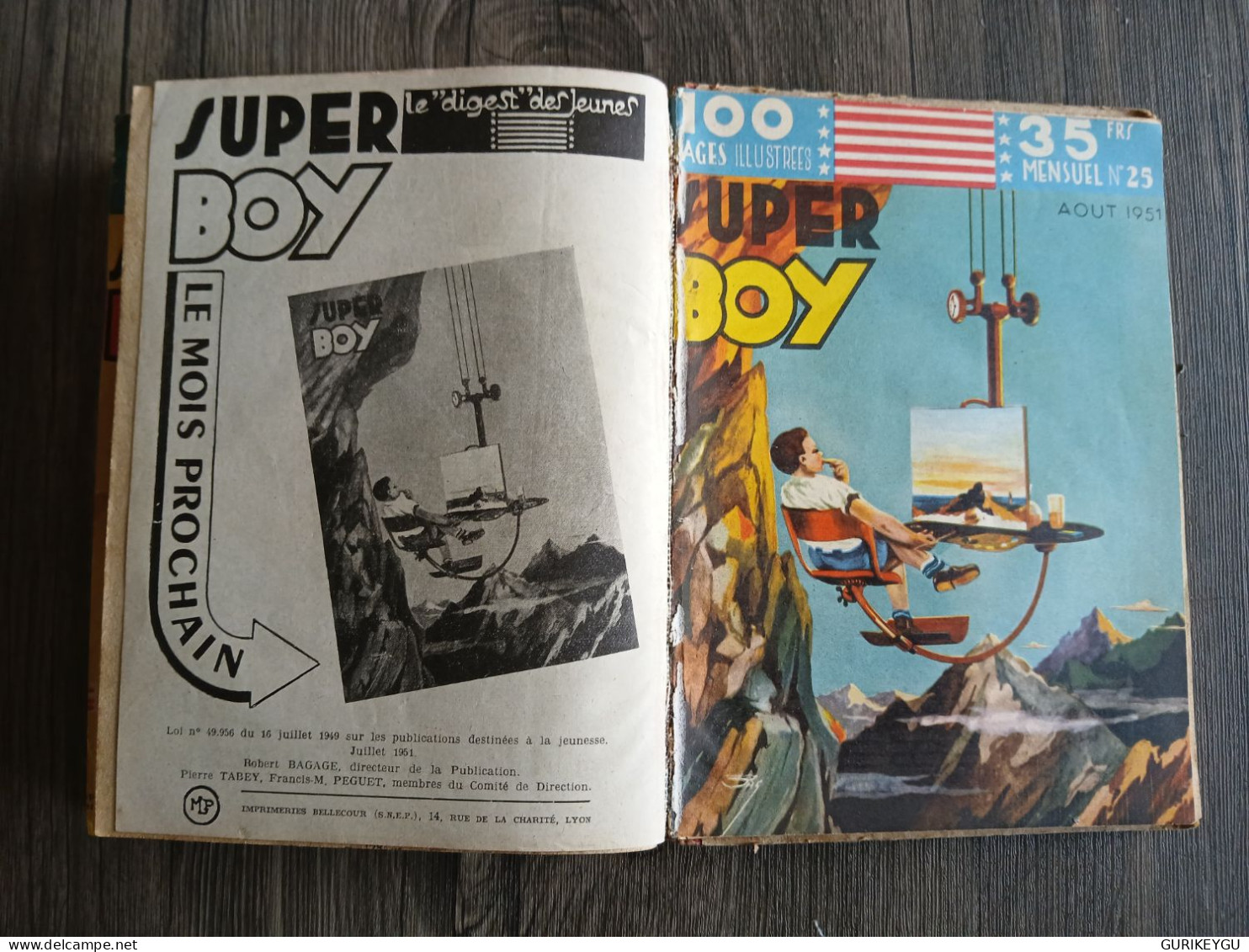 très RARE SUPER BOY album reliée reliure n° 4  ( 20.21.22.23.24.25  ) IMPERIA 1951