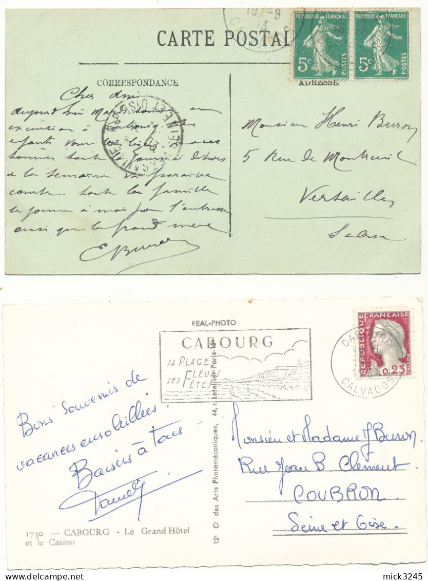 Lot De 2 Cartes De Cabourg - Cabourg