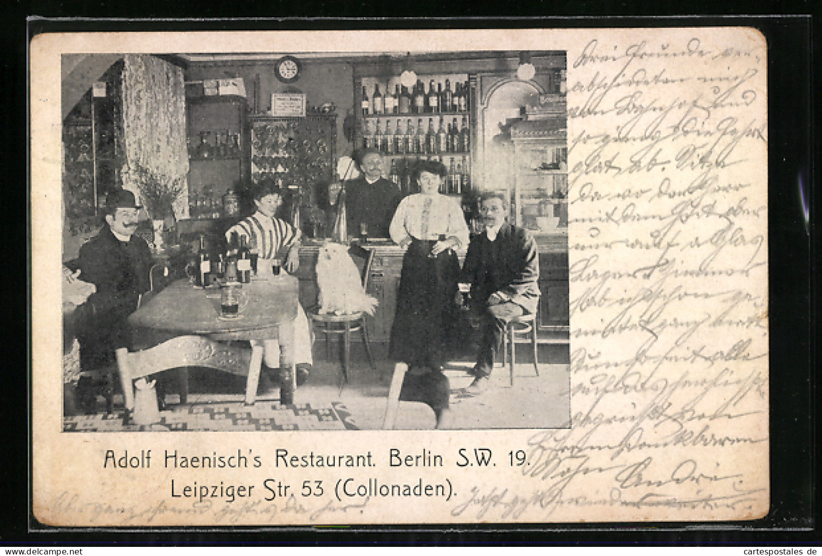 AK Berlin, Gäste Und Belegschaft In Adolf Haenisch`s Restaurant, Leipziger Str. 53  - Mitte