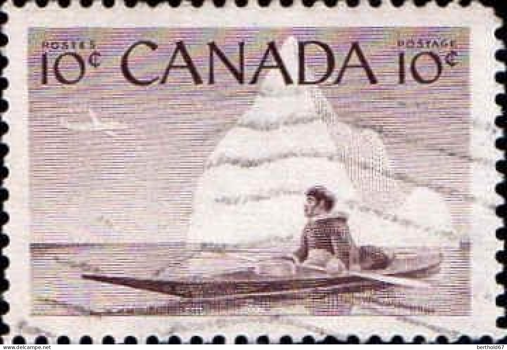 Canada Poste Obl Yv: 278 Mi:302 Chasseur Esquimau (Lign.Ondulées) - Gebraucht