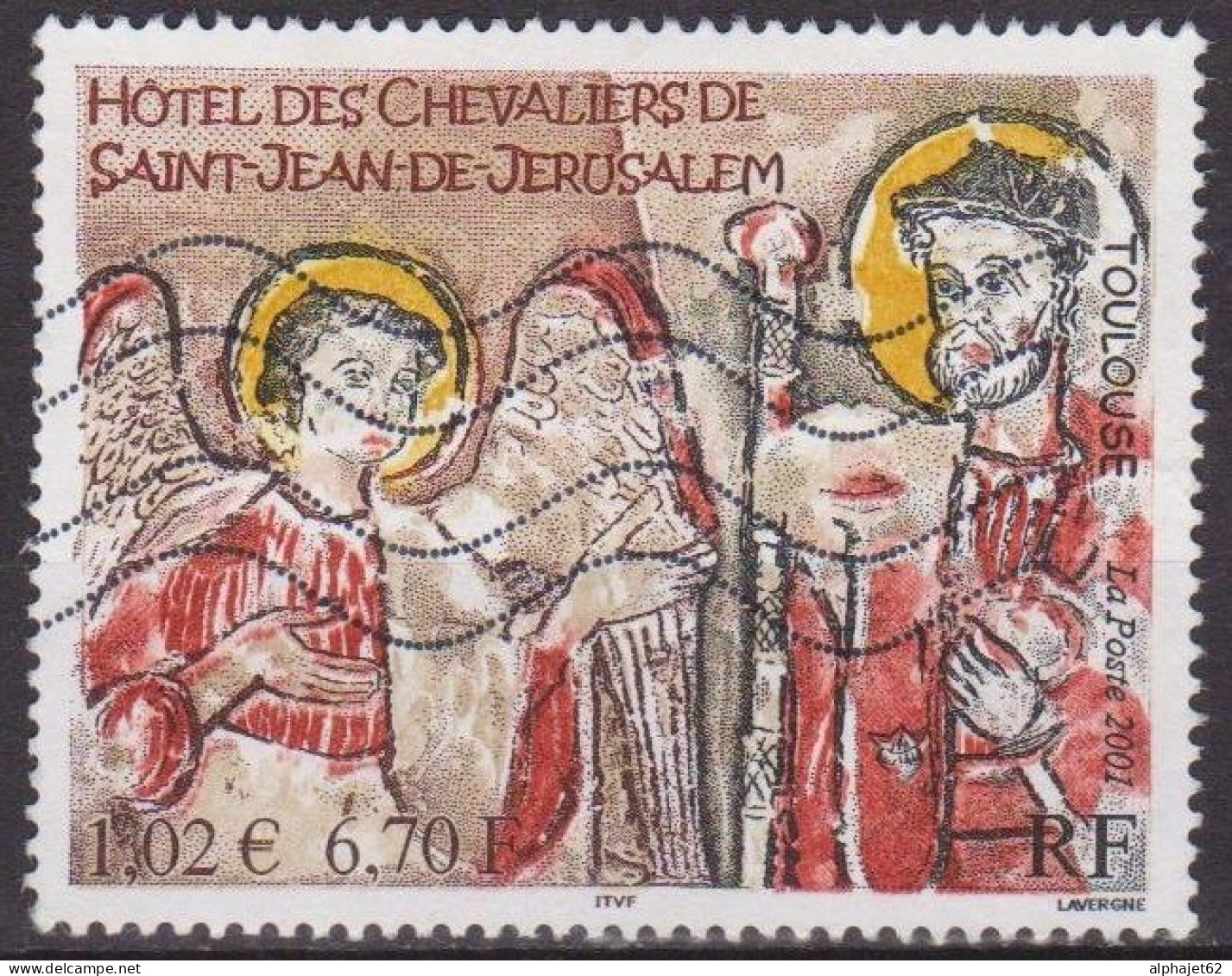 Art - Hotel Des Chevaliers De Saint Jean De Jérusalem - FRANCE - Toulouse: Peinture Murale - N° 3385 - 2001 - Used Stamps