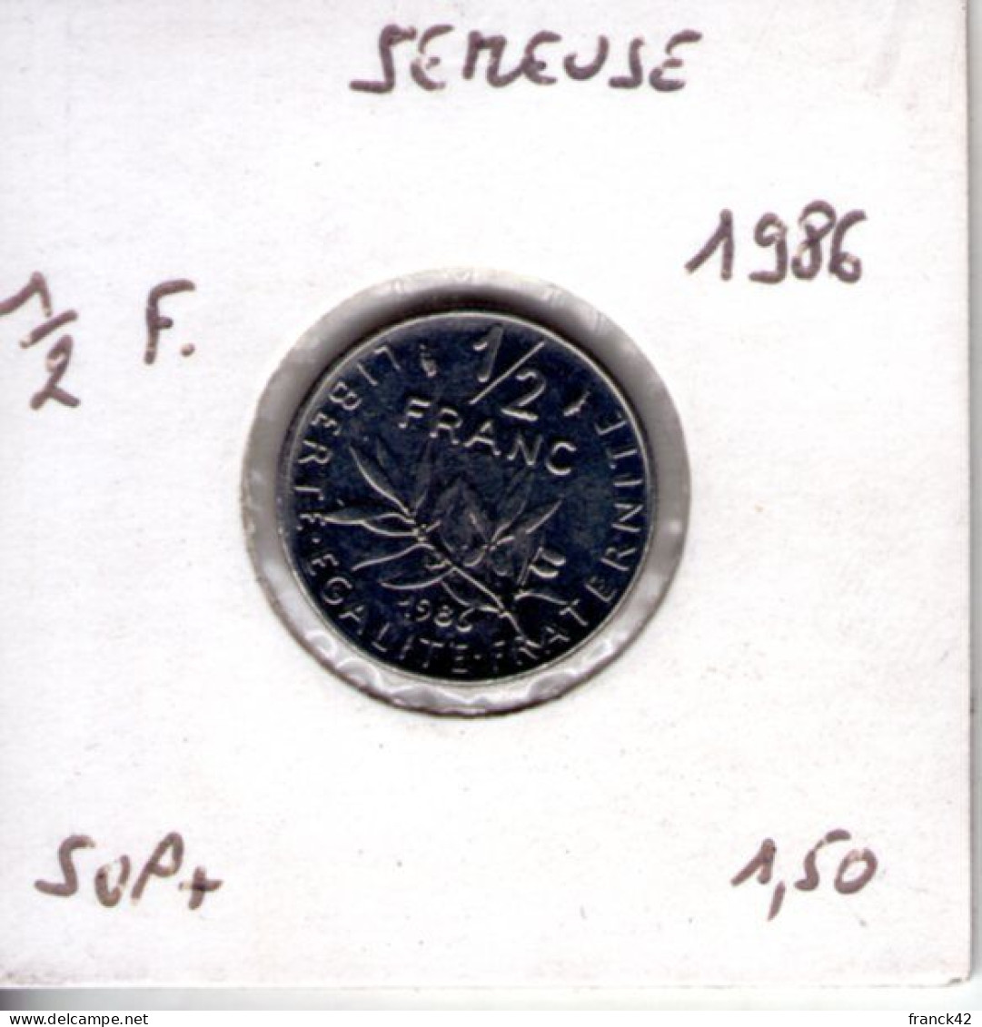 France. 1/2 Franc 1986 - 1/2 Franc