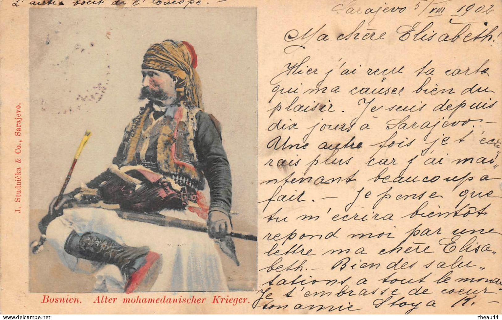 ¤¤   -  BOSNIE   -  Bosnien  -  Alter Mohamedanischer Krieger  -  Sarajevo En 1902   -   ¤¤ - Bosnië En Herzegovina