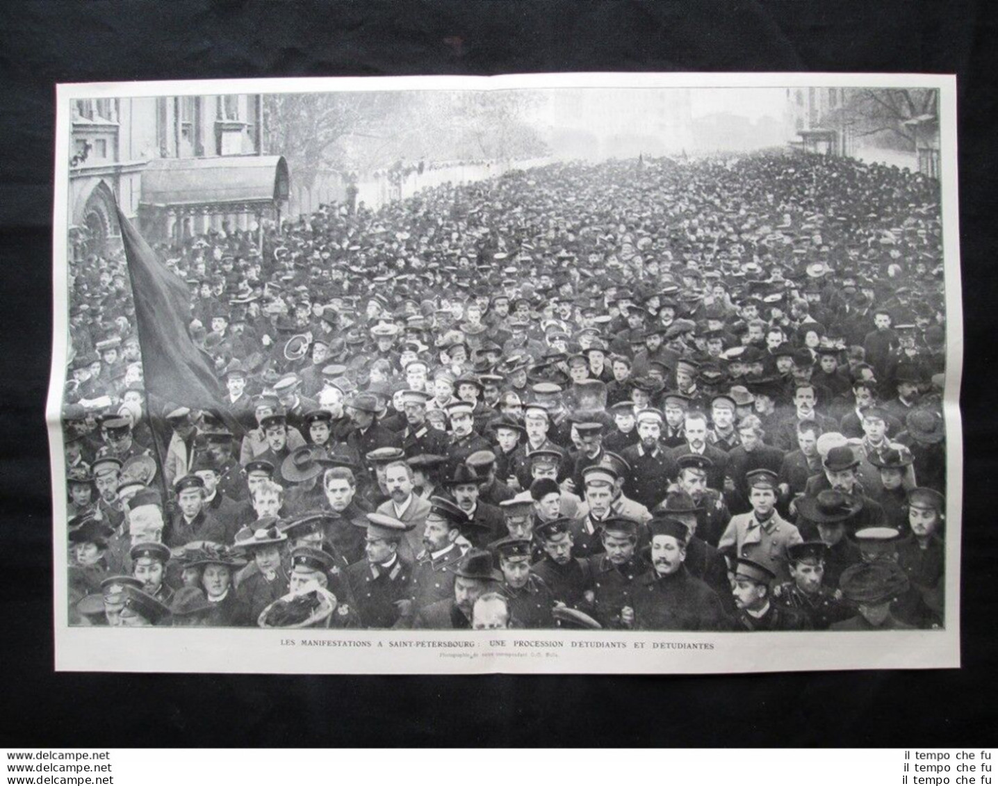 Manifestazione Imperiale (31 Ottobre 1905) A San Pietroburgo Stampa Del 1905 - Andere & Zonder Classificatie