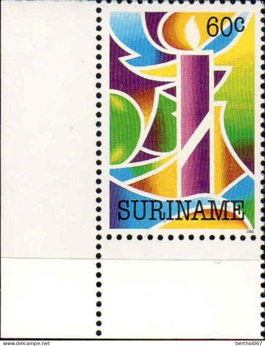 Suriname Poste N** Yv:1270/1273 Noël Coin De Feuille - Natale