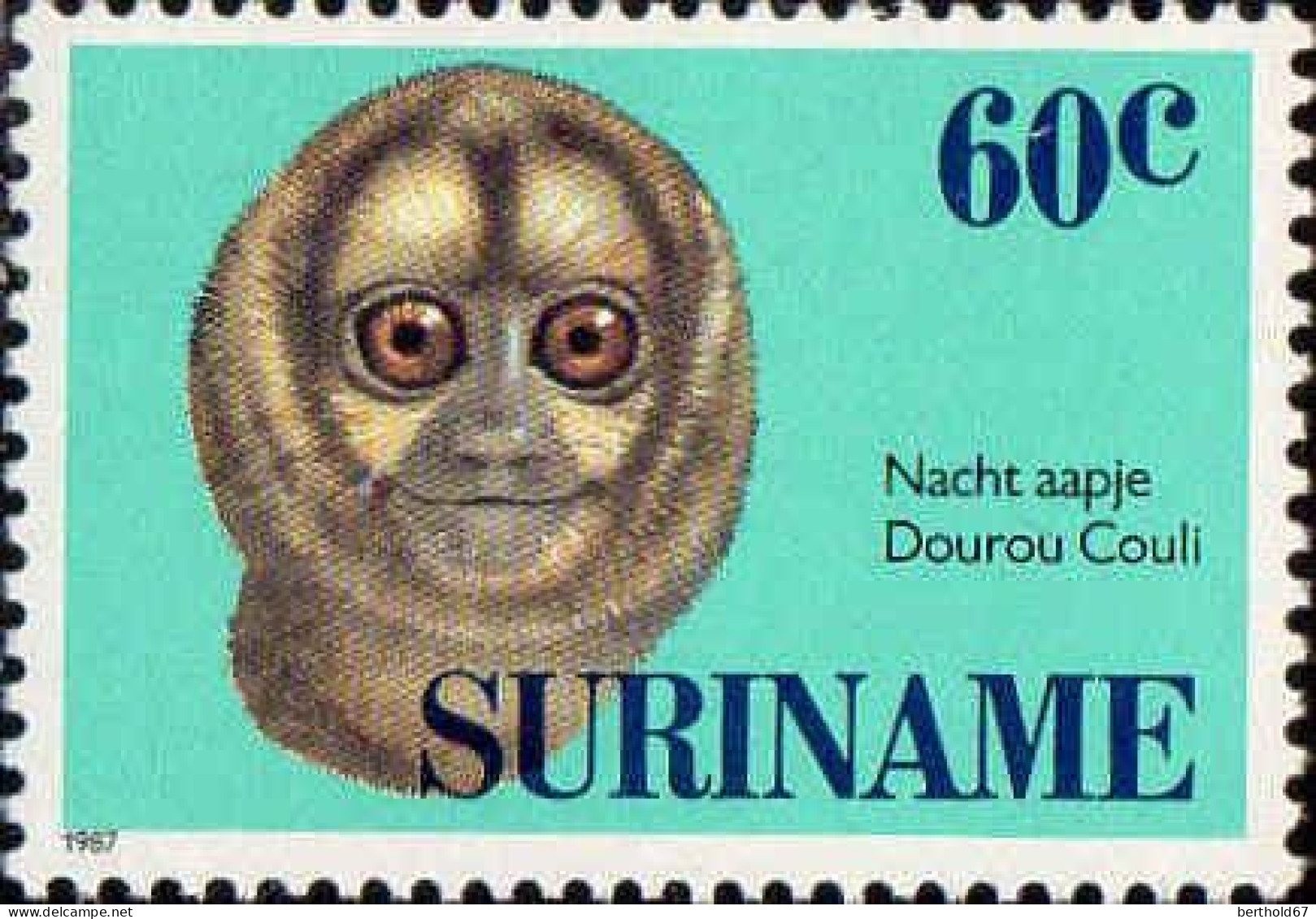 Suriname Poste N** Yv:1061/1064 Singes De Suriname - Monkeys