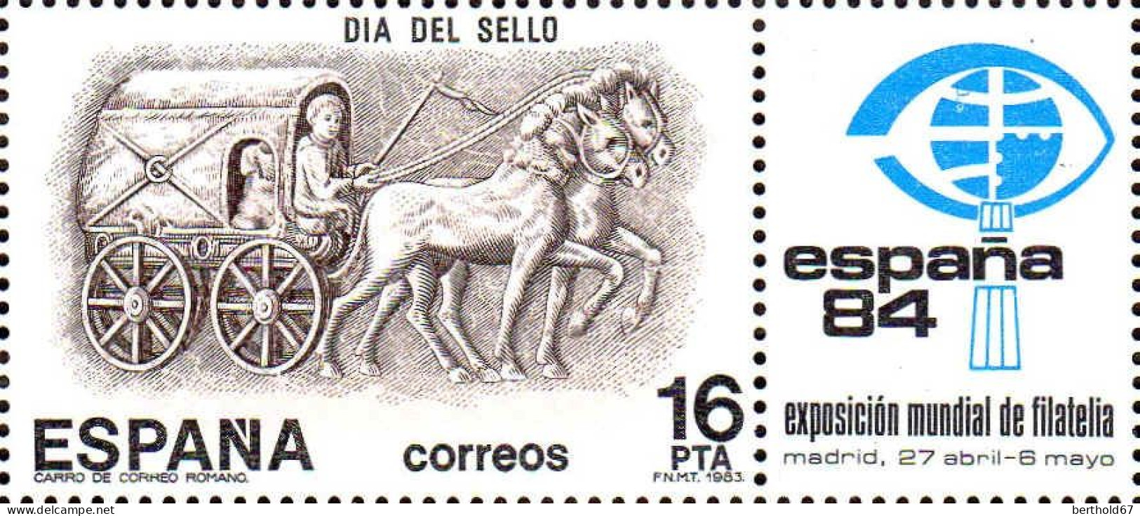 Espagne Poste N** Yv:2338 Mi:2604 Dia Del Sello Carro De Correo Romano - Neufs