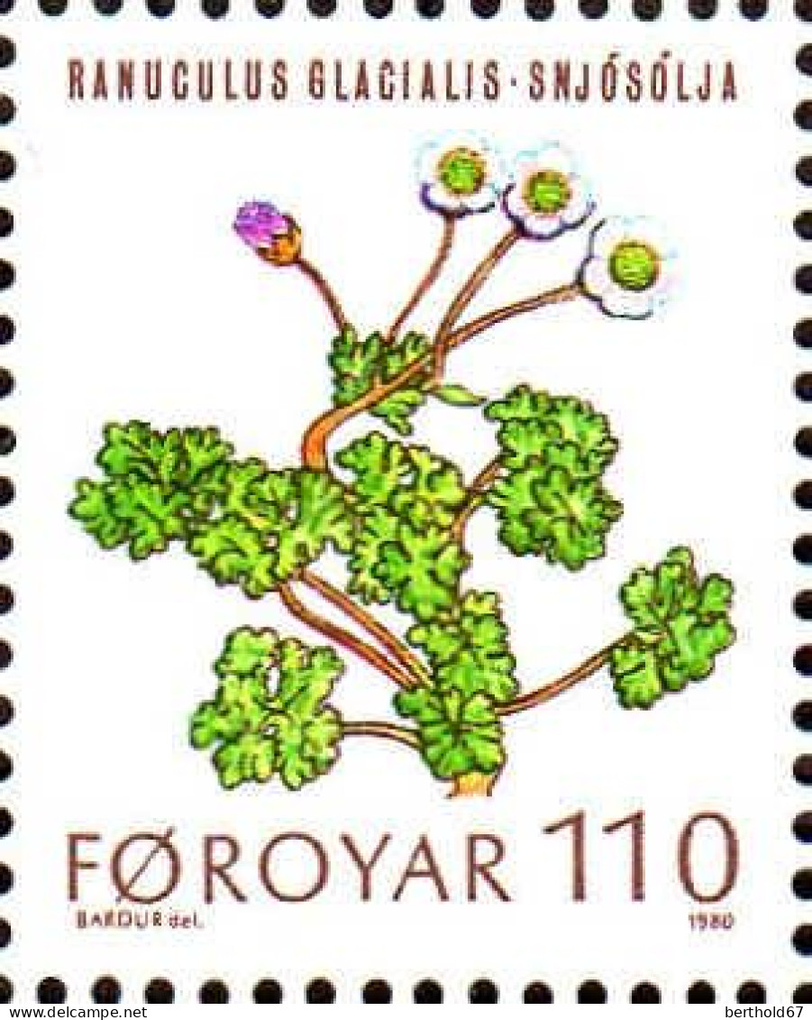 Feroe Poste N** Yv: 42/46 Plantes Sauvages - Féroé (Iles)