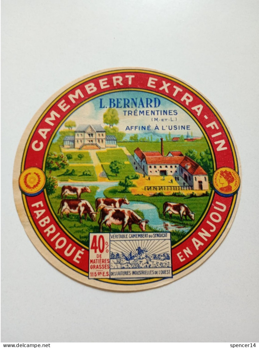 étiquette Camembert L.Bernard - Kaas