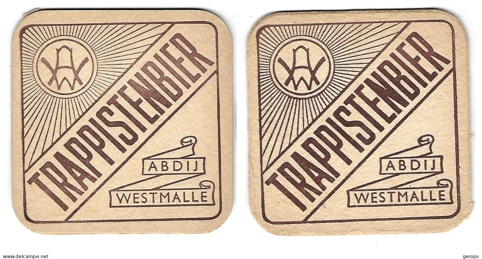 958a  Brij. Der Trappisten Van Westmalle Trappistenbier Rv Bruin - Beer Mats