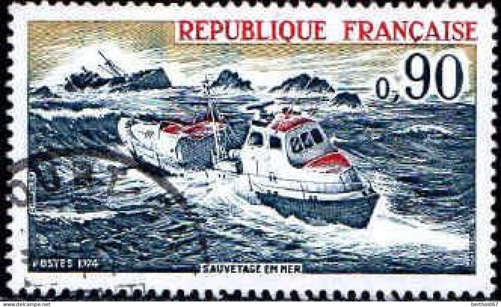 France Poste Obl Yv:1791 Mi:1871 Sauvetage En Mer (Beau Cachet Rond) - Gebruikt
