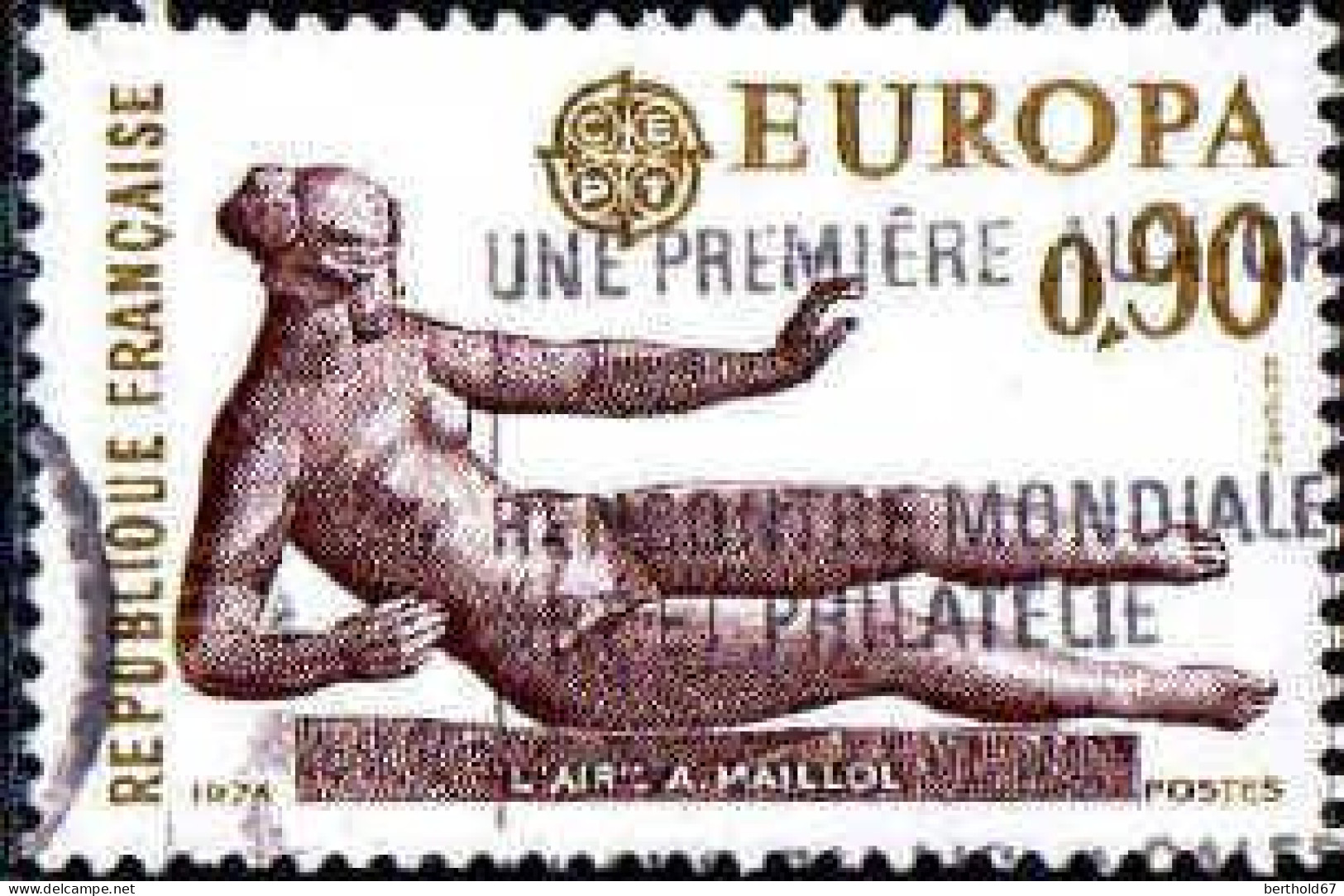 France Poste Obl Yv:1790 Mi:1870 Europa Cept L'air A.Maillol (Belle Obl.mécanique) - Gebruikt