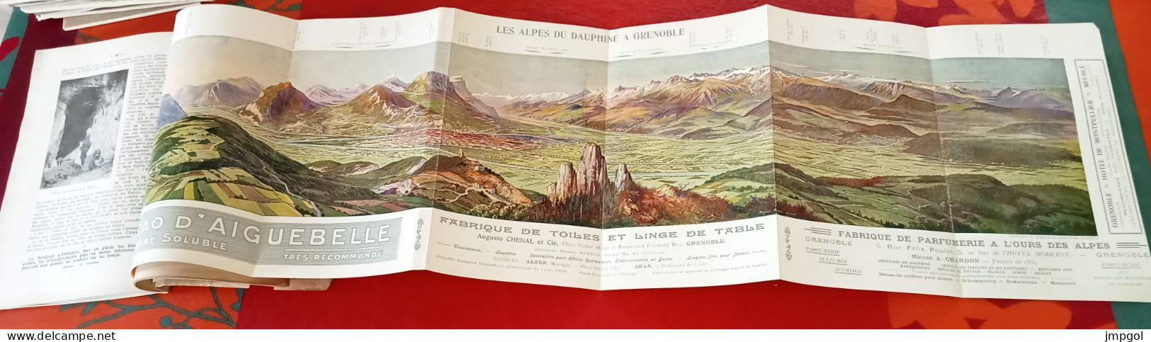 Livret Guide 1910 Grenoble et le Dauphiné Uriage Briançonnais et Queyras La Balme les Grottes Allevard Les Sept Laus