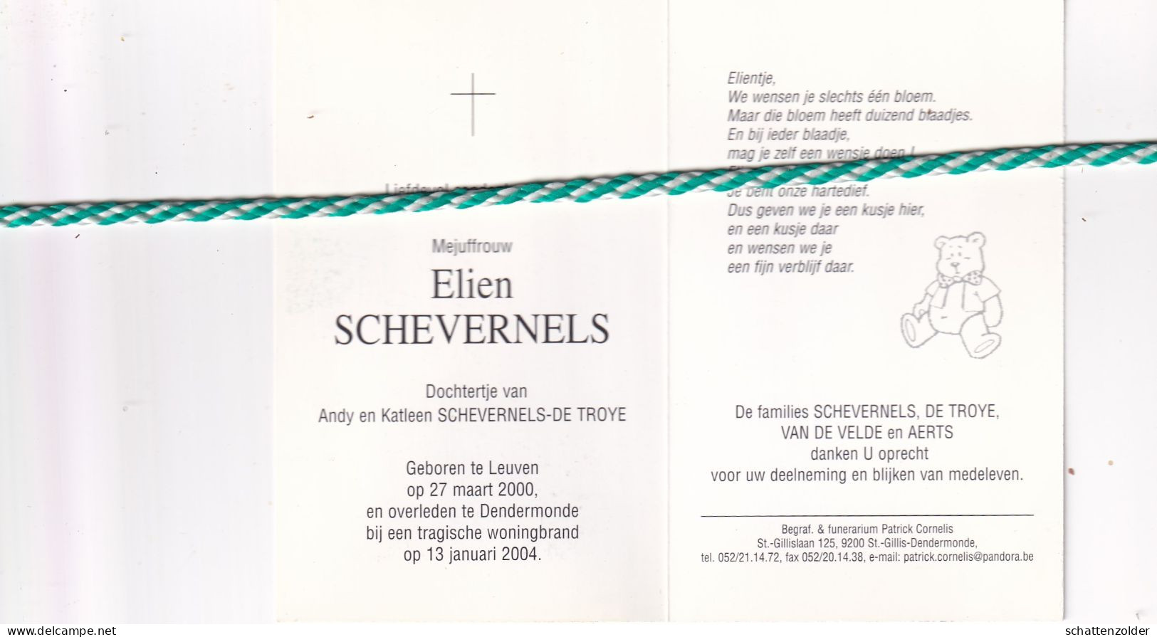 Elien Schevernels-De Troye, Leuven 2000; Dendermonde (Woningbrand) 2004. Foto