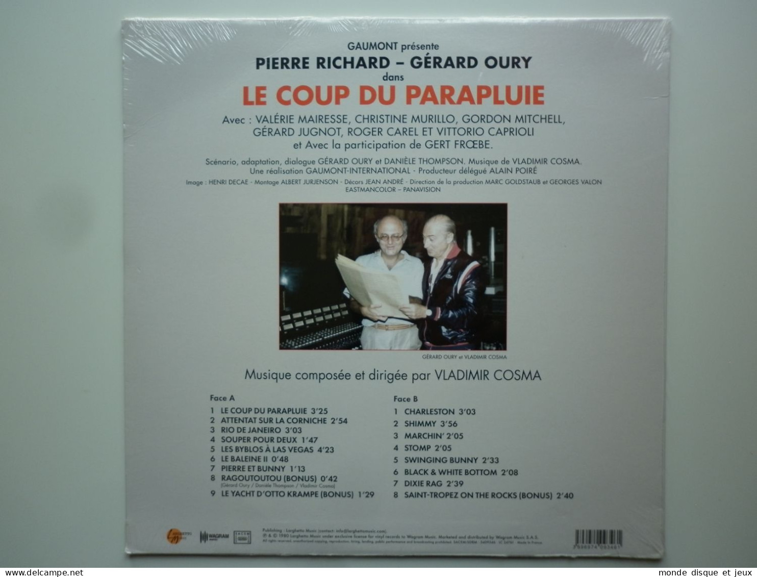 Vladimir Cosma Album 33Tours Vinyle Le Coup Du Parapluie Bof Réédition - Sonstige - Franz. Chansons